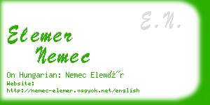 elemer nemec business card